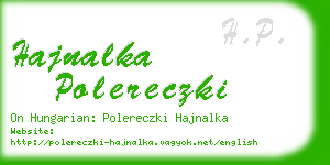 hajnalka polereczki business card
